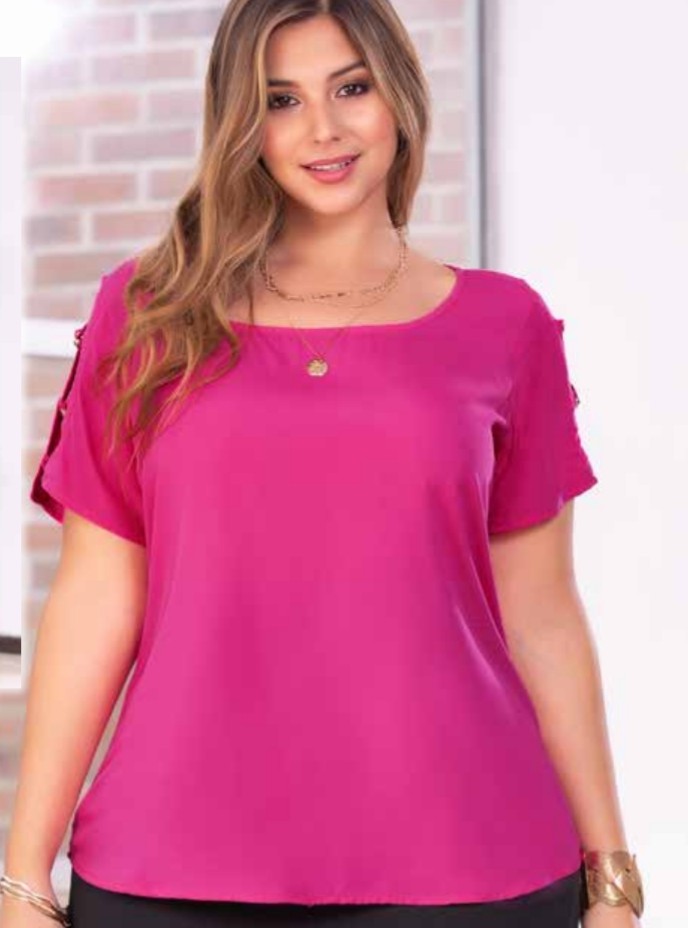 Blusa color Fucsia